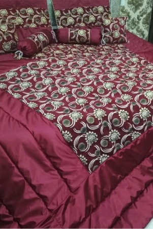 chenille-bedding-set-of-8-pcs-maroon