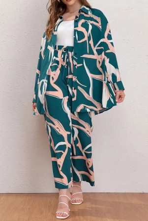 gufrina-teal-printed-pant-top-set-none