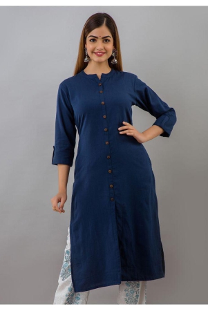 doriya-blue-cotton-blend-womens-front-slit-kurti-3xl