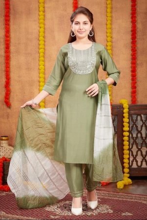 aarika-green-silk-girls-kurta-and-pant-set-pack-of-1-none