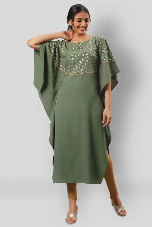 janasya-green-crepe-womens-kaftan-kurti-pack-of-1-s