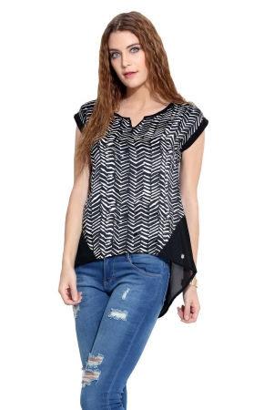 colour-blocked-high-low-printed-blouse-s-black