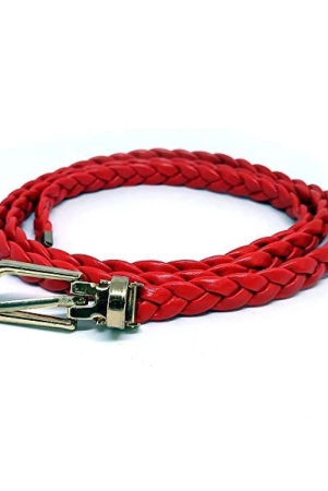 liv-red-leather-casual-belt-none