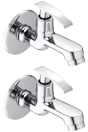 Cossimo Brass Soft Bib Cock Tap (Pack of 2) Brass Bathroom Tap (Bib Cock)