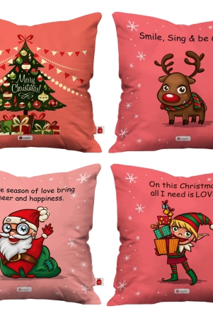 indigifts-christmas-decorations-for-house-holiday-fun-with-cute-christmas-characters-pink-set-of-4-cushion-cover-16x16-inches-christmas-cushion-xmas-decorations-christmas-gifts