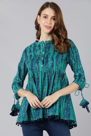 kipek-blue-rayon-womens-flared-kurti-pack-of-1-none