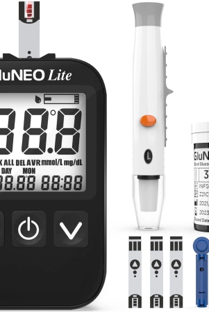 k-life-gluneo-lite-fully-automatic-blood-glucose-sugar-testing-machine-with-25-strips-black