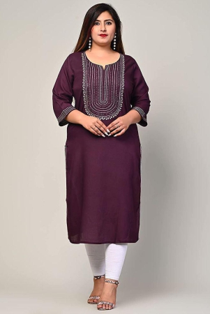 Swasti - Purple Rayon Womens Straight Kurti ( Pack of 1 ) - None