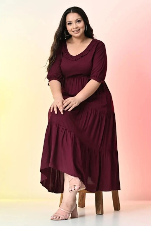 prettyplus-by-desinoorcom-cotton-blend-solid-midi-womens-fit-flare-dress-wine-pack-of-1-none