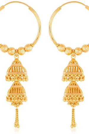 vivastri-golden-jhumki-earrings-pack-of-1-golden