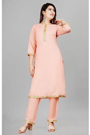 Smien - Pink Straight Rayon Womens Stitched Salwar Suit ( Pack of 1 ) - None