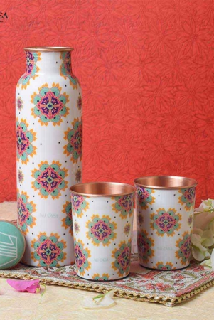 festive-white-print-copper-bottle-with-a-set-of-2-glasses