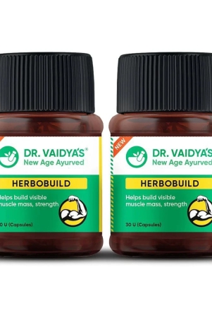 dr-vaidyas-herbobuild-capsules-ayurvedic-muscle-mass-gainer-30-capsules-each-pack-of-2