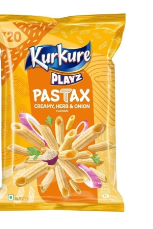 Kurkure Playz Pastax Masala Puffs, 55G Pouch