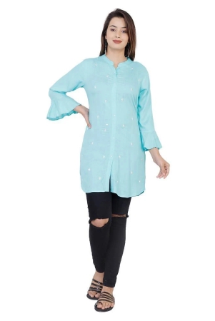 jc4u-blue-rayon-womens-front-slit-kurti-pack-of-1-m