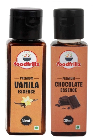 foodfrillz-chocolate-essence-vanilla-essence-flavour-for-cakes-jams-cookies-ice-creams-pack-of-2-30-ml-each