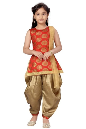 aarika-red-silk-girls-patiala-kurta-set-pack-of-1-none