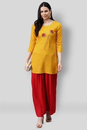 highlight-fashion-export-yellow-rayon-womens-straight-kurti-s