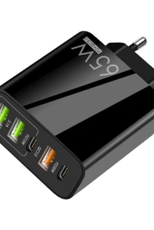 life-like-65w-fast-charging-with-3-usb-and-2-type-c-ports-charger-black