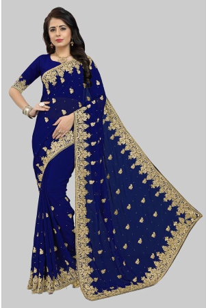 om-shantam-sarees-navy-blue-georgette-saree-with-blouse-piece-pack-of-1-navy-blue