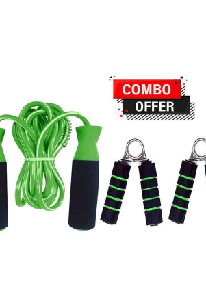 skipping-rope-and-hand-grip-for-men-gym-women-weight-loss-and-hand-muscles-exercise-green-green