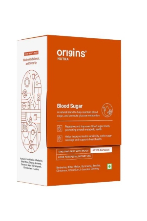 Origins Nutra Blood Sugar Balance Capsules | Helps in Blood Sugar Level Balance, Aids in Insulin Sensitivity | Gymnema Extract & L-Leucine |GMP Certified | For Men & Women | 56 Capsules