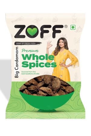 Zoff Black Big Cardamom | Rich in Aroma | Badi Elaichi