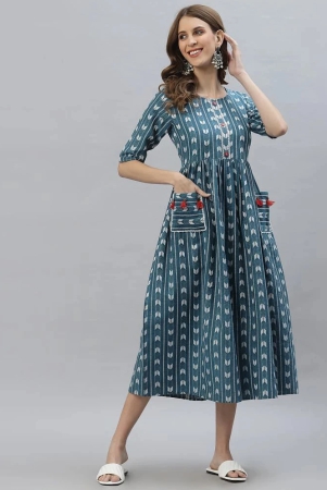 stylum-blue-cotton-blend-womens-flared-kurti-pack-of-1-none