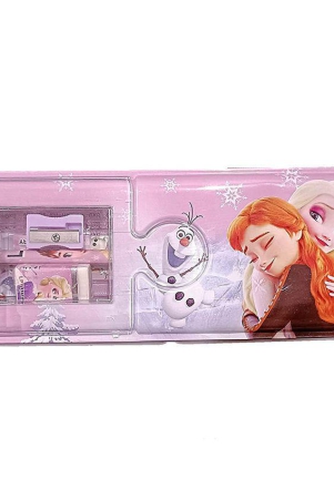 rangwell-metal-pencil-box-for-kids-with-stationary-organizer-box-for-school-accessories-pencil-sharpner-eraser-ruler-frozen