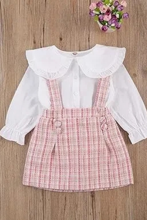 Pink Rich Style Girls Dress-6 to 7 Years