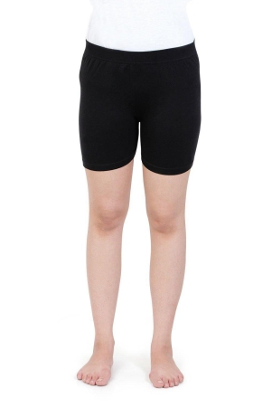 Women Plain Seamless Under Skirts - Black