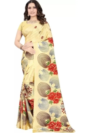 leelavati-yellow-crepe-saree-with-blouse-piece-pack-of-1-yellow