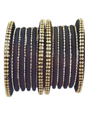 stylish-alloy-women-girls-ball-chain-bangles-with-intricate-bagdi-thread-design-ball-chain-bangles-bagdi-thread-bangles-traditional-bangles-for-wedding-party-anniversary-10-black-26