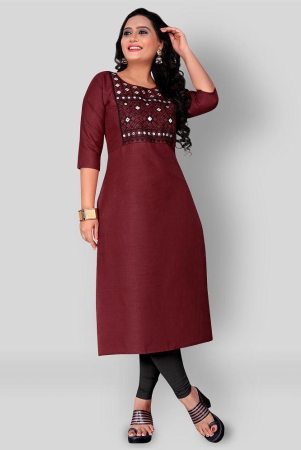 rangrasiya-maroon-cotton-blend-womens-straight-kurti-pack-of-1-l