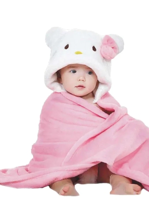 fleece-baby-blanket-with-hood-pink