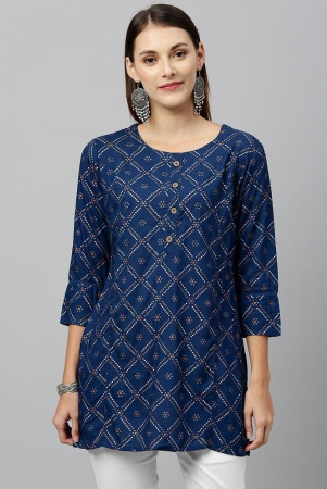 kipek-navy-rayon-womens-straight-kurti-pack-of-1-none