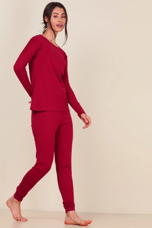 thermal-tights-full-sleeve-top-set-for-winter-stretchable-maroon-xs-maroon