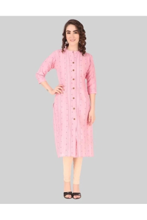 aktif-100-cotton-solid-straight-womens-kurti-pink-pack-of-1-none