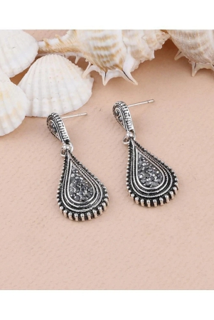 SILVER SHINE Oxidised silver Party Wear Dangle Earring For Women Girl - Silver