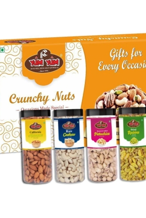 yum-yum-1kg-dry-fruits-gift-box-diwali-celebration-almonds-cashews-pista-raisin-250g-each