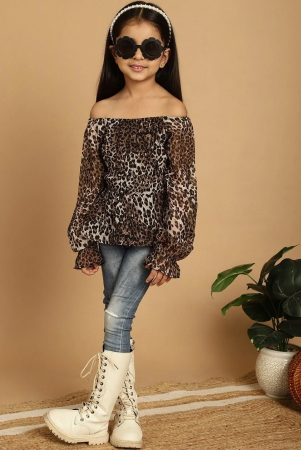 mini-ming-girls-animal-printed-off-shoulder-puff-sleeves-gathered-bardot-top