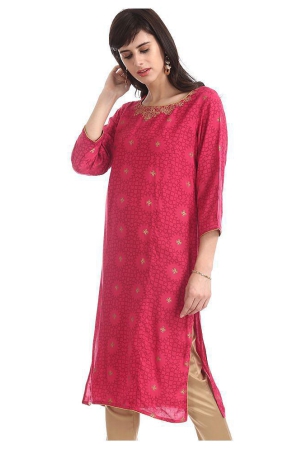 karigari-pink-rayon-womens-straight-kurti-l