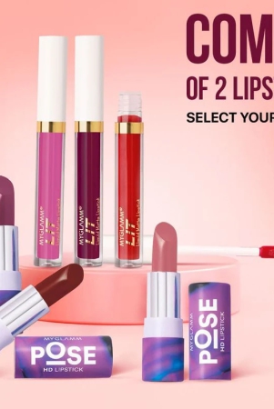 myglamm-pose-hd-lipstick-lit-liquid-matte-lipstick-exclusive-combo-of-2-long-lasting-smudge-proof-hd-matte-liquid-lipstick