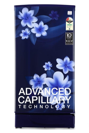 Godrej 180 L 2 Star Advanced Capillary Technology, With Jumbo Vegetable Tray Direct Cool Single Door Refrigerator (RD EDGE 205B WRF PP BL, Pep Blue)