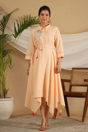 juniper-cotton-embroidered-midi-womens-asymmetric-dress-peach-pack-of-1-none