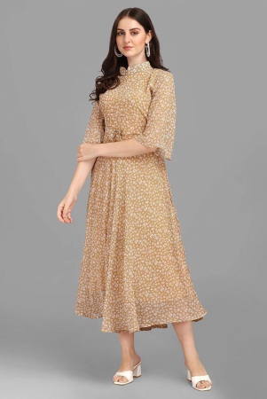 gufrina-georgette-printed-ankle-length-womens-gown-beige-pack-of-1-none