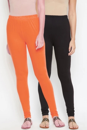 women-pack-of-2-solid-churidar-length-leggings