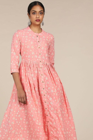 karigari-cotton-pink-fit-and-flare-dress-s