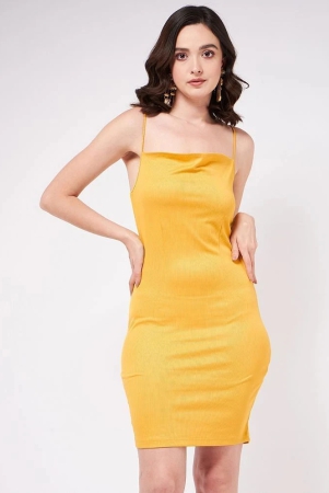 zima-leto-yellow-polyester-womens-bodycon-dress-pack-of-1-none