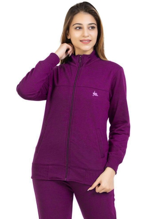 YHA Fleece Women''s Zippered Sweatshirt ( Purple ) - None